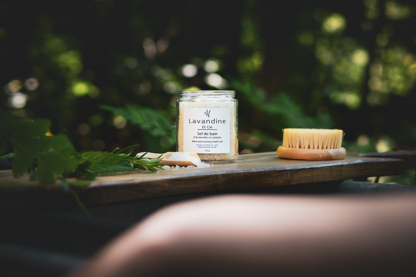 Mint and rosemary bath salt
