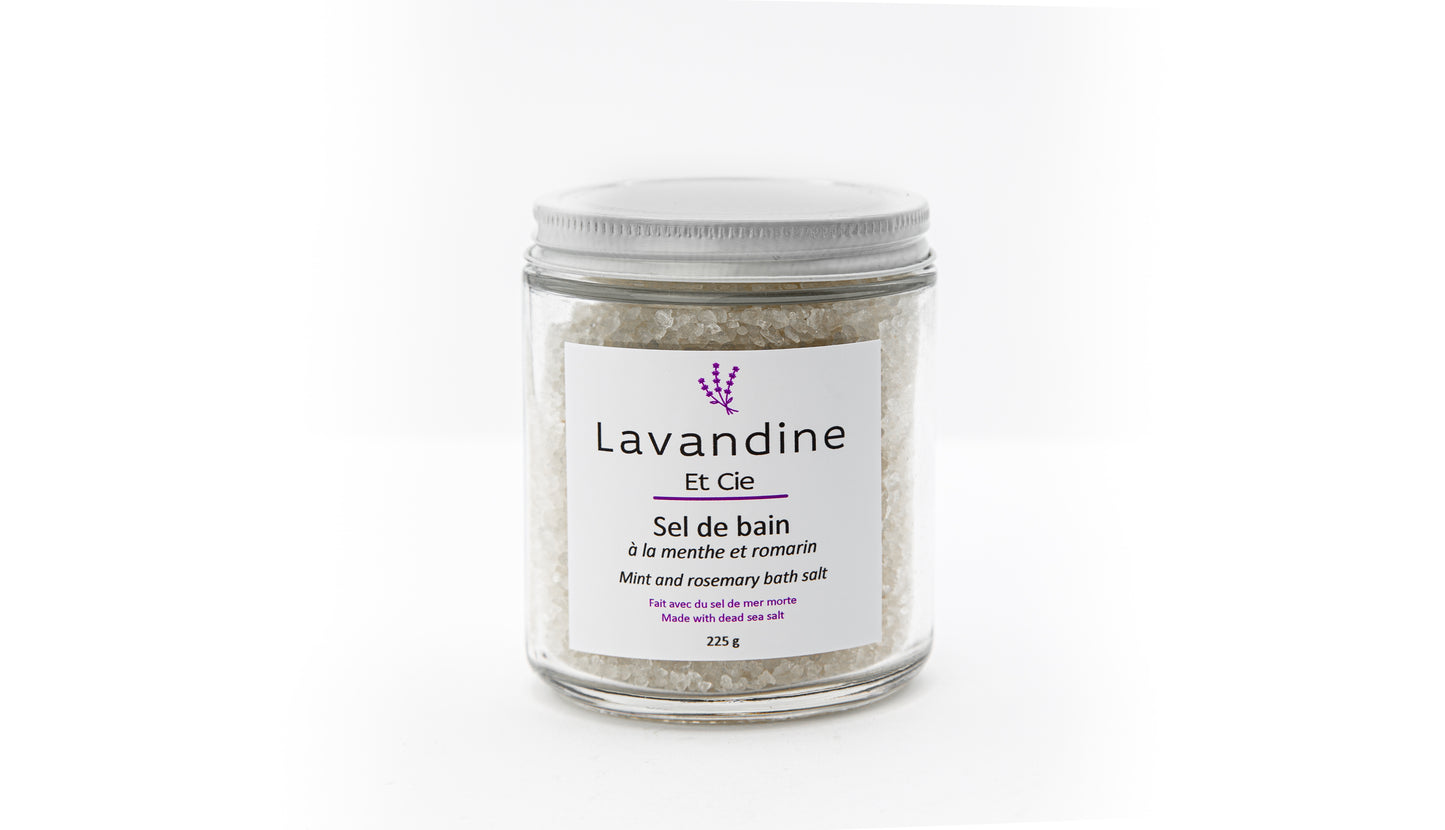 Mint and rosemary bath salt